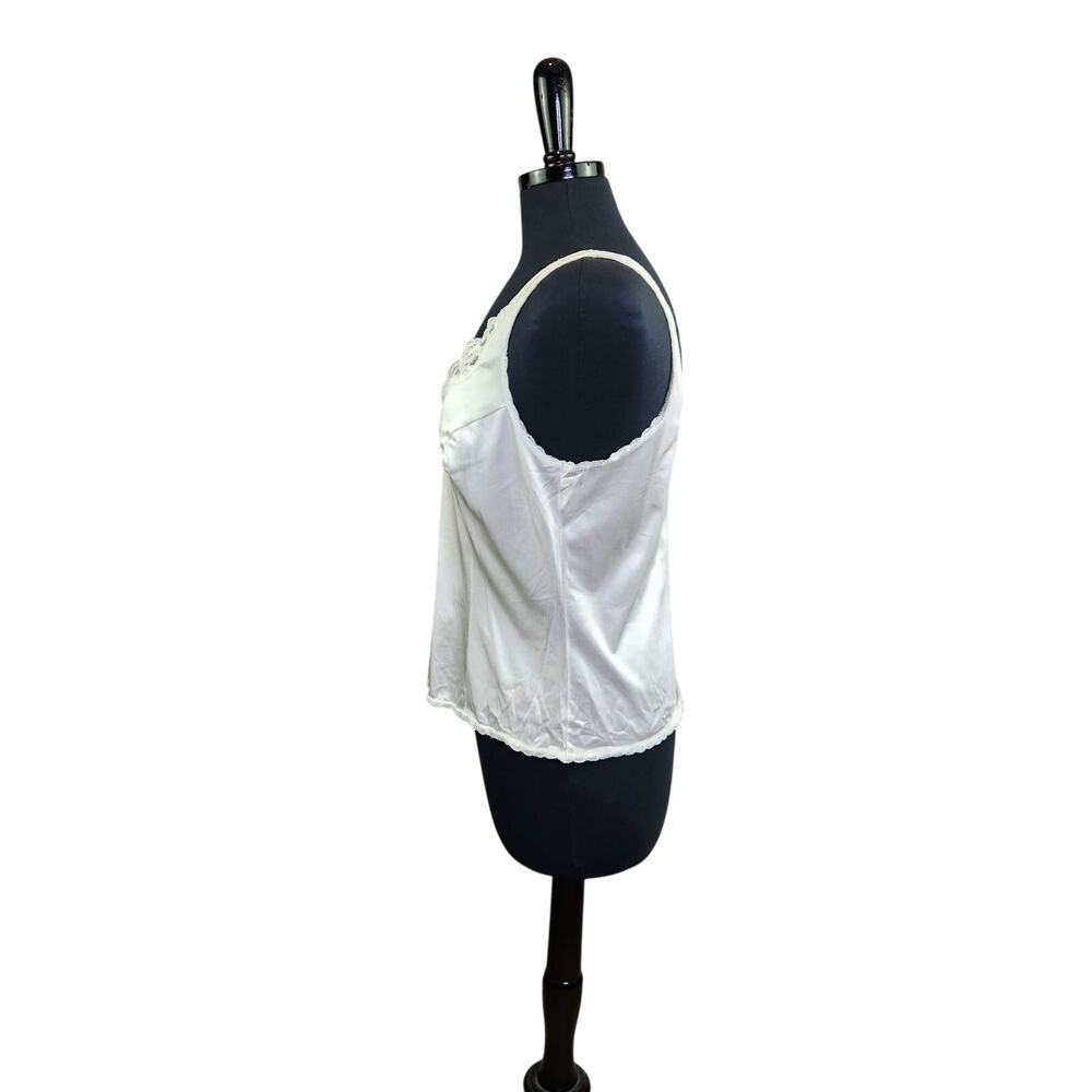 Vintage Warner's Camisole Lingerie Top Lace Trim Faux Pearl Romantic Coquette - Picture 3 of 6